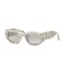Philipp Plein moteriški akiniai nuo saulės SPP066M5109YL - juodas/auksinis rėmelis, pilki lęšiai, 51/21/135 mm