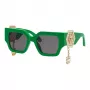 Philipp Plein moteriški akiniai nuo saulės SPP103S510D80 juodi pilki gradientiniai 51 mm