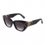 PHILIPP PLEIN moteriški akiniai nuo saulės SPP140M510869 - juodas acetatinis rėmelis, pilki polikarbonatiniai lęšiai, UV400 apsauga, 51 mm