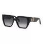 Philipp Plein moteriški akiniai nuo saulės SPP160-570700 juodas acetatinis rėmas pilki lęšiai 57mm
