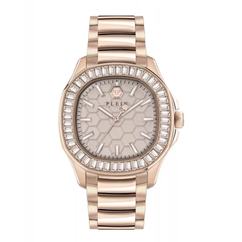 Philipp Plein Women's The Skeleton Quartz Watch PWTAA0723 38mm Black Silicone