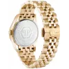 Philipp Plein Moteriškas Laikrodis PW2BA0223 38mm Rožinio Aukso Spalvos Nerūdijantis Plienas Baltas Silikonas