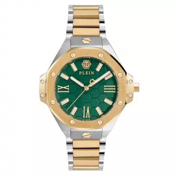 Philipp Plein moteriškas laikrodis PWBDA0724 39mm kvarcinis nerūdijantis plienas silikonas juodas