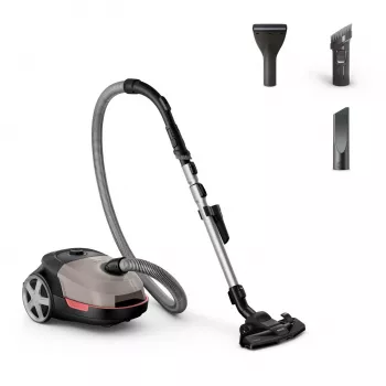 Philips 5000 Series XD5122/10 Cilindrinis dulkių siurblys, 900W, 4L dulkių maišas, giliai juoda