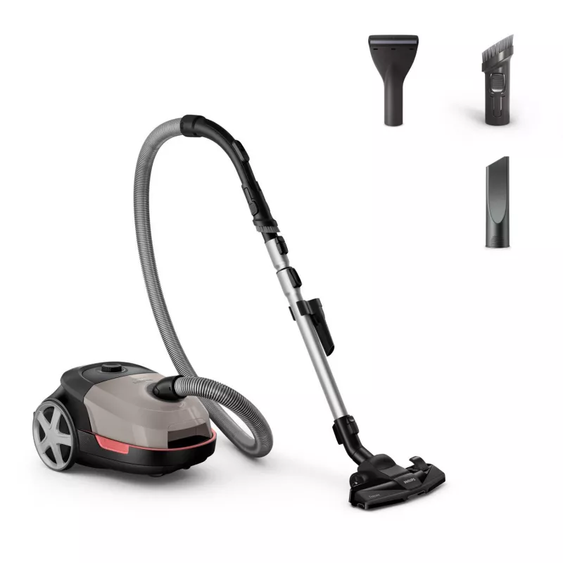 Philips 5000 Series XD5122/10 Cilindrinis dulkių siurblys, 900W, 4L dulkių maišas, giliai juoda