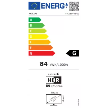 Philips 55OLED761/12 55 colių (139 cm) 4K OLED Ambilight televizorius su Dolby Vision ir Android TV