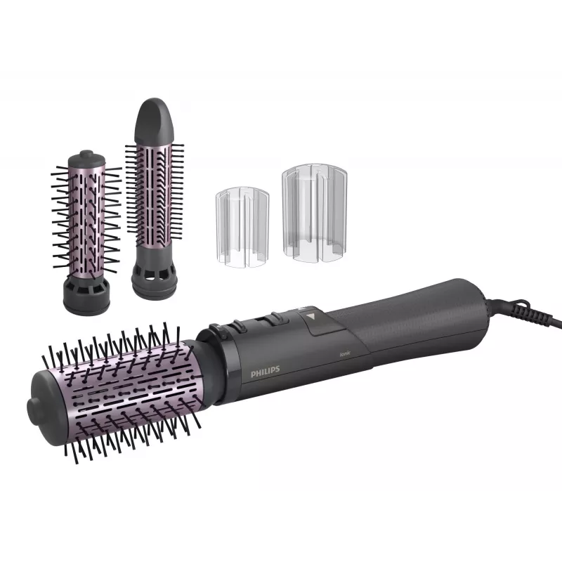 Philips 7000 Series BHA715/00 Plaukų formavimo garbanojimo šepetys, šiltai pilka/rožinė, 1000W, 1,8m