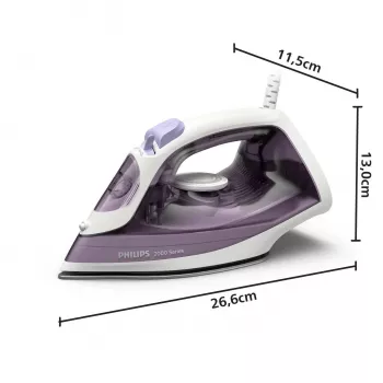 Philips DST2020/30 garinis lygintuvas, 2000 W, nelipnė padas, mėlyna/balta