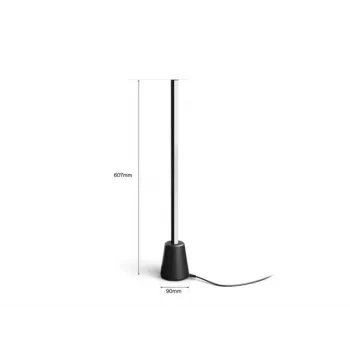 Philips Hue Gradient Play stalinė lempa Smart LED, E27, 7.5W, 1100lm, reguliuojama balta ir 16 milijonų spalvų, juoda