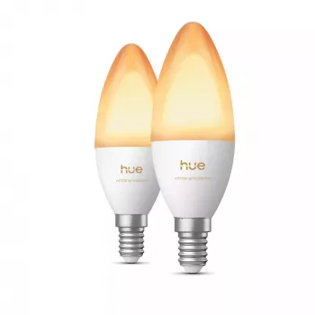 Philips Hue White Ambiance Candle Bulb E14 B39 EU 2 Pack