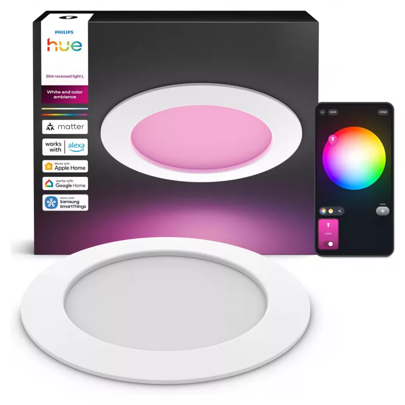 Philips Hue White & Color Ambiance Slim Recessed Light L EMEA White