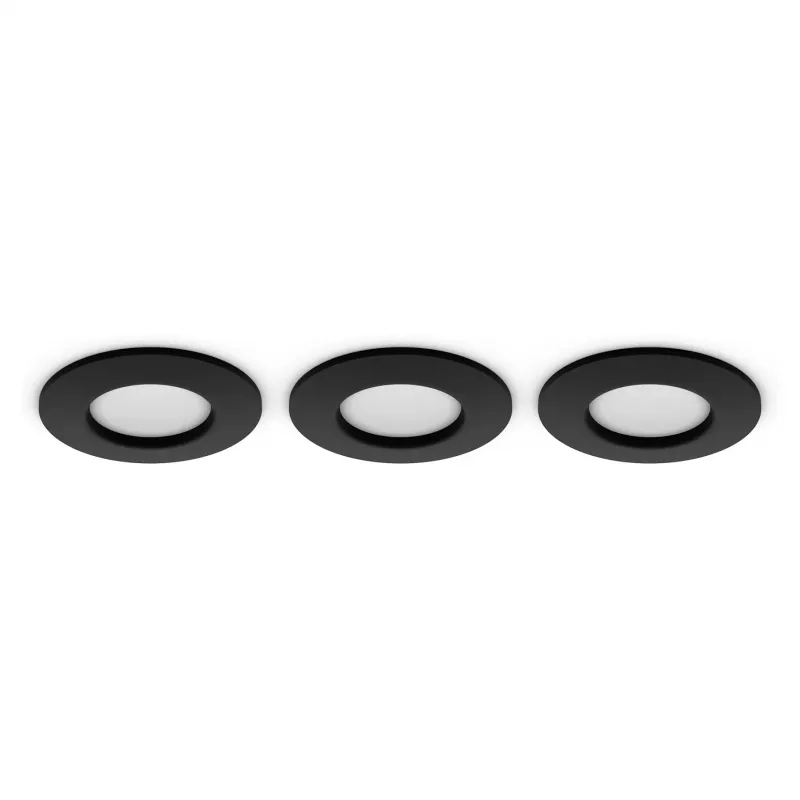 Philips Hue White & Color Ambiance Slim Recessed Light S x3 - Black