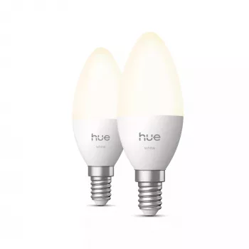 Philips Hue White Candle Bulb E14 B39 EU 2 Pack