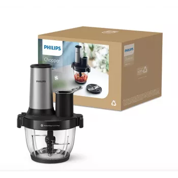 Philips Series 5000 Food Processor Chopper HR1504/00, 800 W, 2.1 L talpa, balta