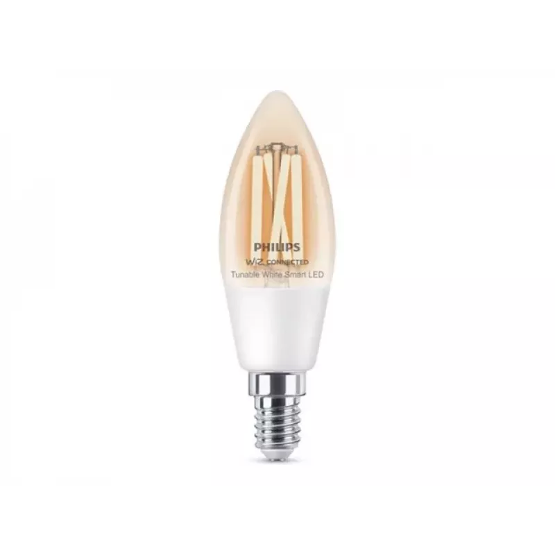 Philips Smart WFB 40W C35 E14 927-65 CL 1PF/6 Smart LED lemputė - 4.9W 470lm keičiama balta spalva E14 žvakė Wi-Fi Bluetooth reguliuojamas ryškumas