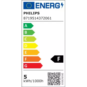 Philips Smart WFB 40W C35 E14 927-65 CL 1PF/6 Smart LED lemputė - 4.9W 470lm keičiama balta spalva E14 žvakė Wi-Fi Bluetooth reguliuojamas ryškumas