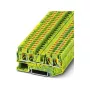 Phoenix 3211780 PT 4-TWIN-PE apsauginio laidininko gnybtų blokas, Push-in, 4 mm², žaliai geltonas