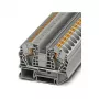 Phoenix 3212138 PT 16 N Praėjimo gnybtų blokas, Push-in jungtis, 16 mm², 1000 V, 76 A, pilkas