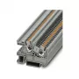 Phoenix Contact PTI 2.5 Įspaudžiamasis montažinis gnybtų blokas, 2 lygių, 2,5 mm², 500 V, 24 A, DIN bėgelis, pilkas