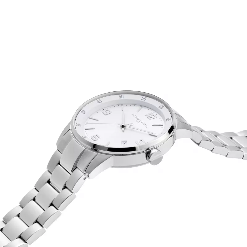 Pierre Cardin vyriškas analoginis kvarcinis laikrodis CMR.0006 40mm nerūdijantis plienas juodas ciferblatas odinis dirželis