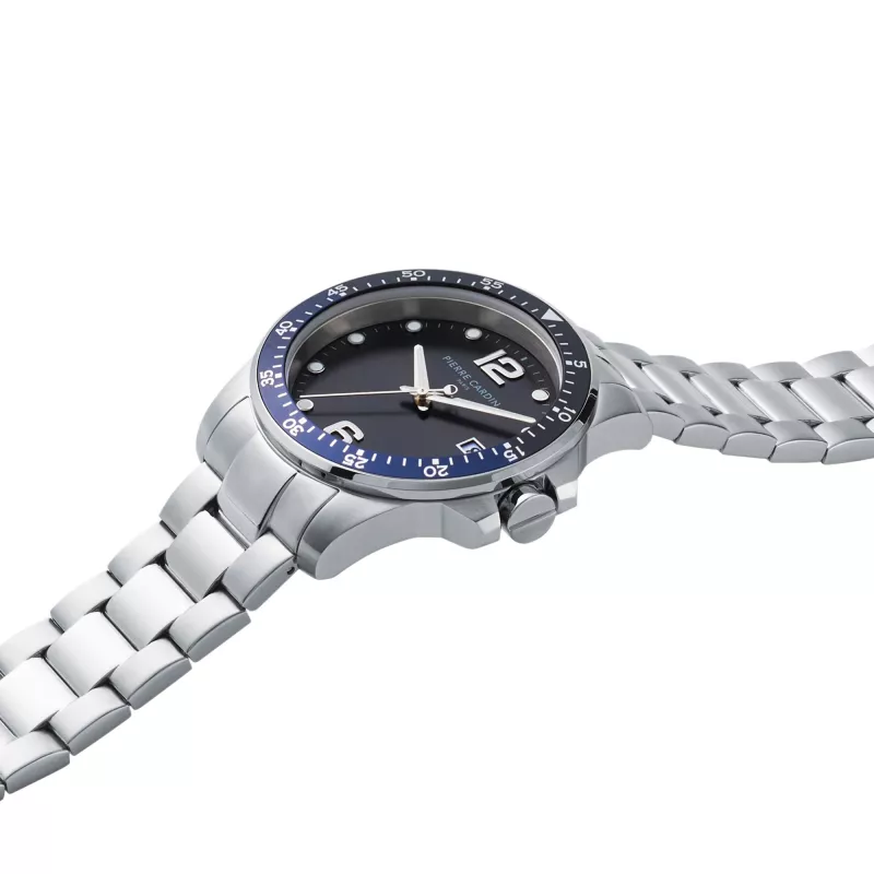 Pierre Cardin vyriškas analoginis kvarcinis laikrodis CNI.0030 40mm juodas ciferblatas odinis dirželis
