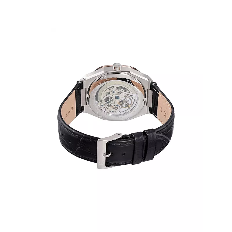 Pierre Cardin Vyriškas Kvarcinis Analoginis Laikrodis CF.1002.LB.2 42mm Nerūdijantis Plienas Juodas Ciferblatas Odinis Dirželis