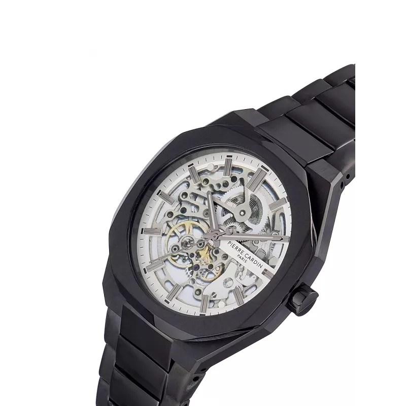 Pierre Cardin Vyriškas Kvarcinis Analoginis Laikrodis CF.1002.MB 42mm Juodas Nerūdijančio Plieno Milano Tinklelis