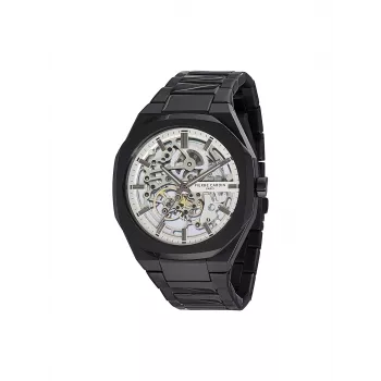 Pierre Cardin Vyriškas Kvarcinis Analoginis Laikrodis CF.1002.MB 42mm Juodas Nerūdijančio Plieno Milano Tinklelis