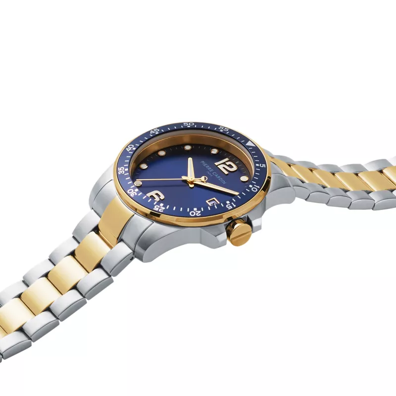 Pierre Cardin vyriškas kvarcinis laikrodis CNI.0031 40mm nerūdijančio plieno korpusas, juodas ciferblatas, odinis dirželis