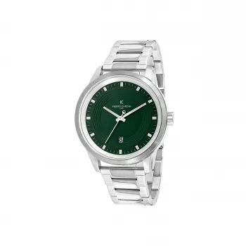 Pierre Cardin Vyriškas laikrodis CCP.5028 (45mm) Nerūdijančio plieno korpusas, juodas ciferblatas, odinis dirželis