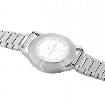 Vyriškas laikrodis Pierre Cardin CLC.6001 43mm nerūdijančio plieno kvarcinis analoginis juodas ciferblatas odinis dirželis