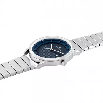 Pierre Cardin vyrų laikrodis CLC.6005 43mm nerūdijančio plieno kvarcinis analoginis juodas ciferblatas odinis dirželis