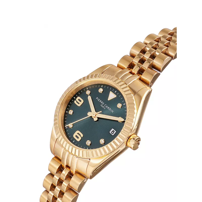 Pierre Cardin Women's CF.1012.MG.2 Quartz Analog Watch 28mm Gold-Tone Stainless Steel