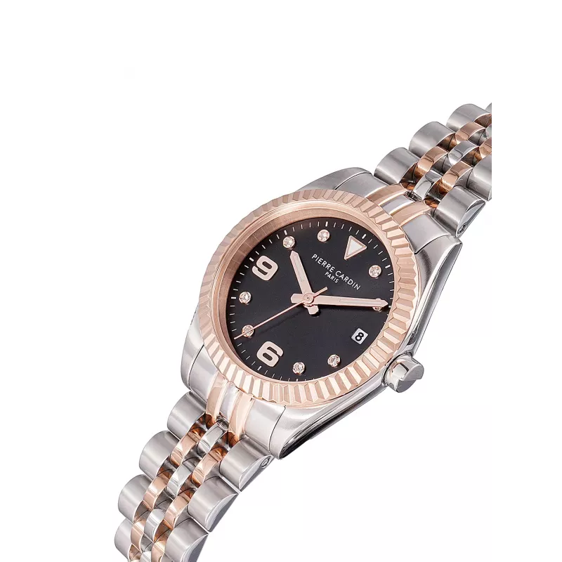 Pierre Cardin Women's Montmartre Quartz Analog Watch CF.1012.MU.1 - 28mm Silver Stainless Steel Mesh