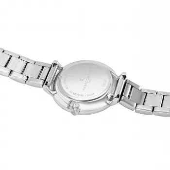 Pierre Cardin Women's Quartz Analog Watch CBC.5002 32mm Stainless Steel Case White Dial Black Leather Strap