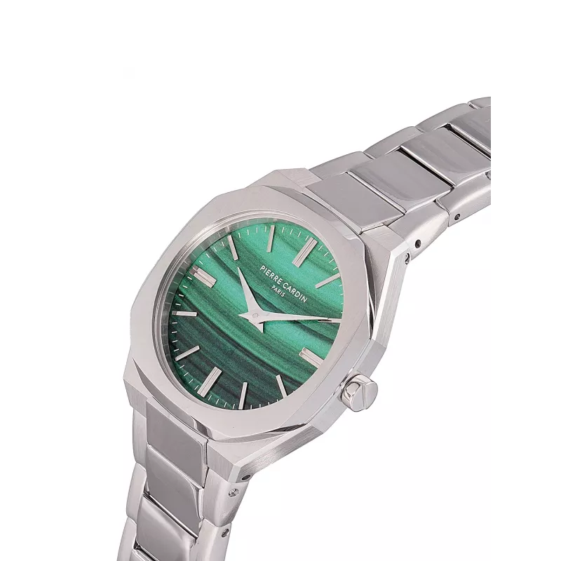 Pierre Cardin moteriškas kvarcinis analoginis laikrodis CF.1008.MS.3 32mm sidabrinis nerūdijančio plieno Milano apyrankė