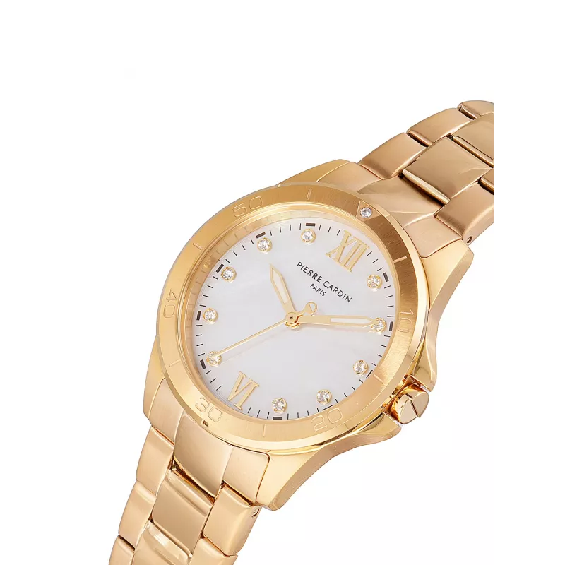 Pierre Cardin Women's Quartz Analog Watch CF.1009.MG.1 34mm Gold Tone Stainless Steel