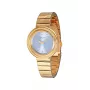 Pierre Cardin moteriškas kvarcinis analoginis laikrodis CF.1010.MG.1 - 32 mm auksinio nerūdijančio plieno korpusas, baltas ciferblatas, ruda odinė juosta