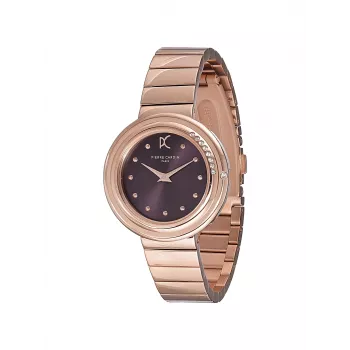 Pierre Cardin Women's Quartz Analog Watch CF.1010.MR 32mm Silver Dial Black Leather Strap