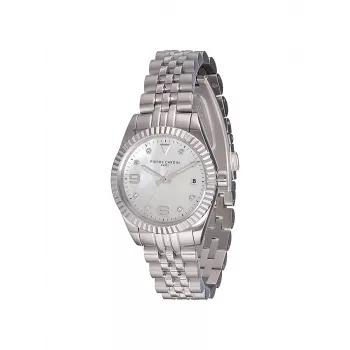 Pierre Cardin moteriškas kvarcinis analoginis laikrodis CF.1012.MS 28mm nerūdijančio plieno korpusas, juodas odinis dirželis