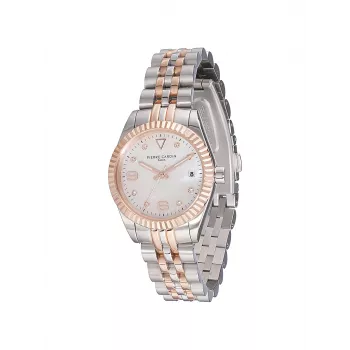 Pierre Cardin moteriškas kvarcinis analoginis laikrodis CF.1012.MU (28 mm) sidabrinis nerūdijančio plieno Milano tinklelio apyrankė