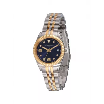 Pierre Cardin moteriškas kvarcinis analoginis laikrodis CF.1012.MU.3 - 28 mm sidabrinis nerūdijančio plieno tinklelis