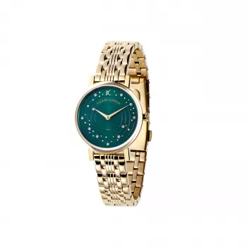 Pierre Cardin moteriškas kvarcinis laikrodis CCM.0552 sidabrinis nerūdijančio plieno tinklelis 32mm