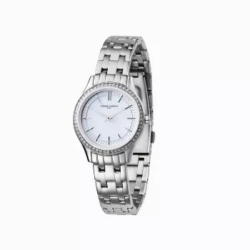 Pierre Cardin moteriškas kvarcinis laikrodis CF.0611.SJ sidabrinis nerūdijančio plieno tinklelis 30mm