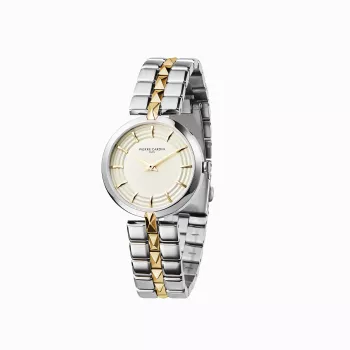 Pierre Cardin moteriškas kvarcinis laikrodis CF.0707.SU.G 32mm sidabrinis nerūdijančio plieno Milano apyrankė