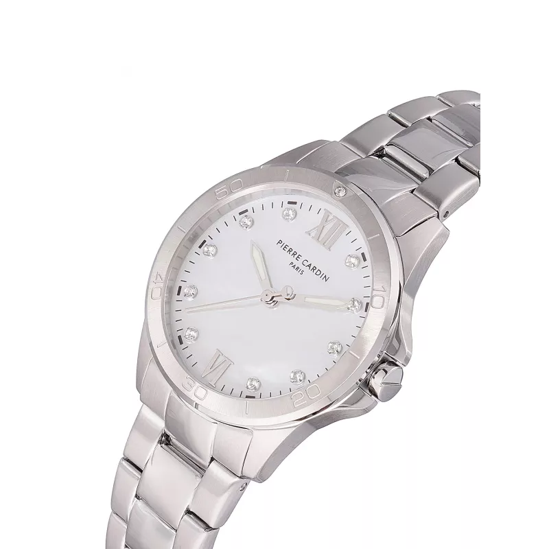 Pierre Cardin moteriškas laikrodis CF.1009.MS 34mm sidabrinis nerūdijantis plienas kvarcinis analoginis