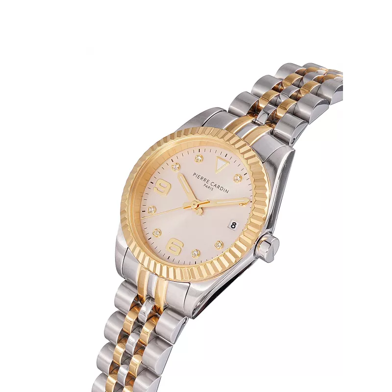 Pierre Cardin Women's Watch CF.1012.MU.4 28mm Stainless Steel Mesh Bracelet Silver Dial