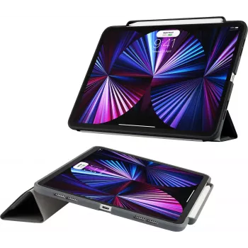 Pipetto Origami No3 Pencil Case, skirtas iPad Pro 11 (1st/2nd/3rd/4th Gen) juodas