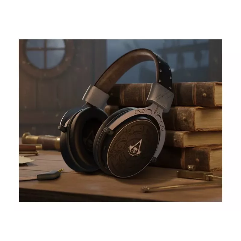 PIXMINDS LEXIP Black Flag Resynced Tatoo belaidės žaidimų ausinės (2.4GHz / Bluetooth 5.0, 50mm tvarkyklės, 25h baterija)