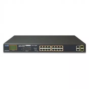 PLANET FGSW-1822VHP 18 prievadų valdomas PoE+ jungiklis su 16x Fast Ethernet ir 2x Gigabit Combo uplinkais